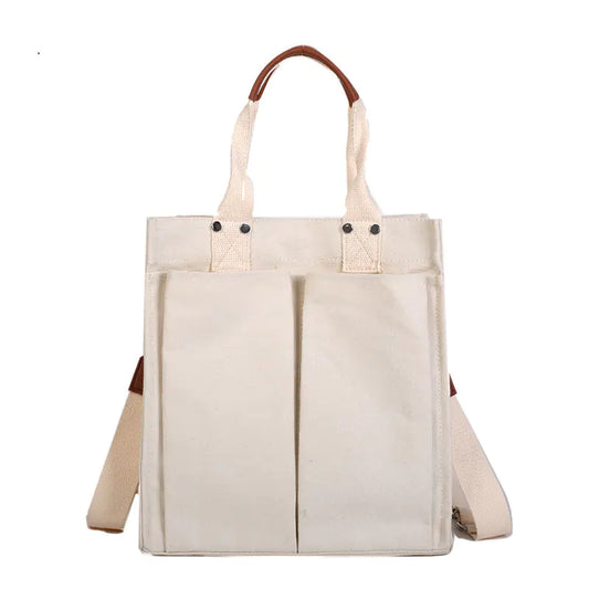 Casual Canvas Tote Bag - Women's Shoulder Crossbody
